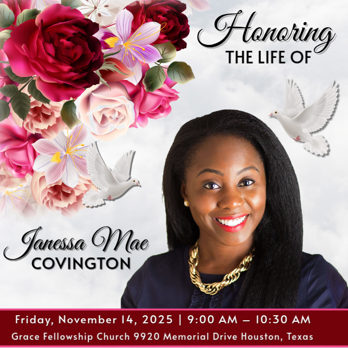 Modèle Red Pink Roses Funeral Flyer Memorial Flyer | PosterMyWall