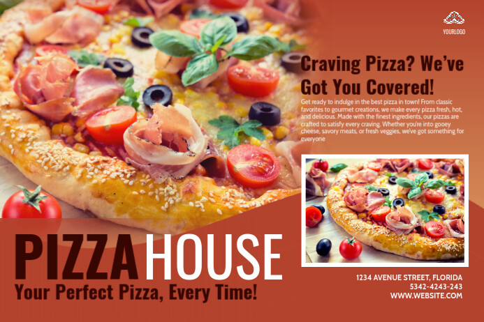 Red Pizza Advertising Poster Template | PosterMyWall