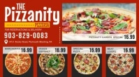 Red Pizza Menu Board Video Tampilan Digital (16:9) template