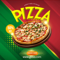 Red Pizza Promotion Instagram Post template