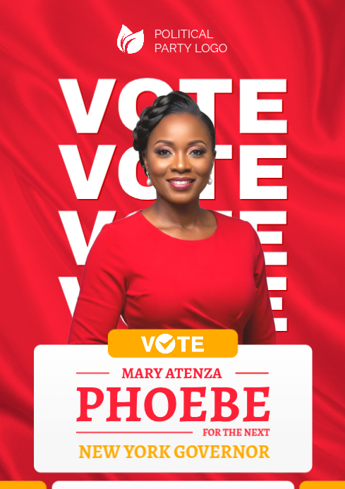 Red Political Campaign A4 Template | PosterMyWall