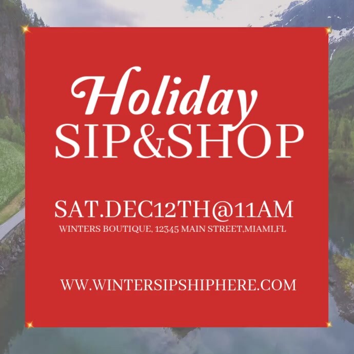 Red Pop Up Sip Ans Shop Instagram Post Templat | PosterMyWall