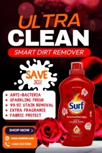 Red Power, Ultra Clean Strength Poster template
