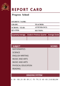 Bc Report Card Examples Report Card Template | PosterMyWall