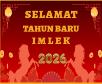 Red Profesional Imlek Persegi Panjang Sedang Medium Rectangle template