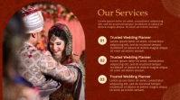 Red Profesional Wedding Organizer Presentation Tampilan Digital (16:9) template