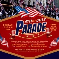 Red Professional 4th Of July Independence Day Parade Instagram Post Instagram-Beitrag template
