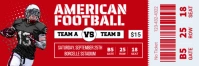 Red Professional American Football Twitter Banner template