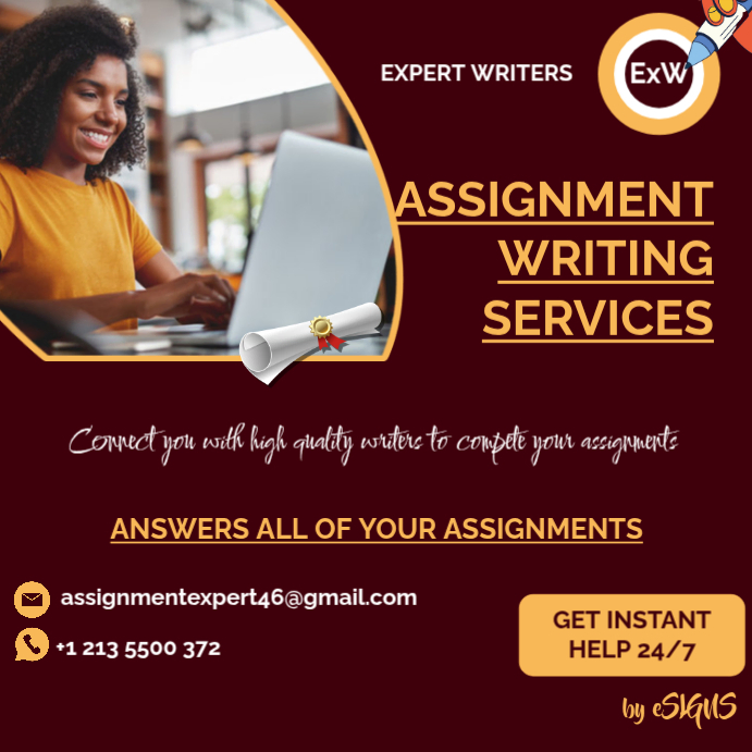 Red Professional Assignment Writing Services Instagram Post Template ...