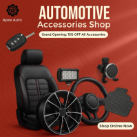 สีแดง Automotive Accessories Sale Instagram Post Template