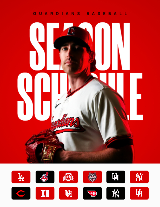 Baseball Season Program Baseball Season Schedule Flyers Template | PosterMyWall