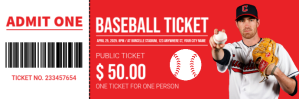 Merah Baseball Ticket Twitter-header Template