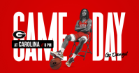 Red Professional Basketball Gameday Facebook Shared Image template