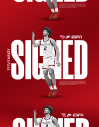 Red Professional Basketball Gameday Flyer (us Letter) template