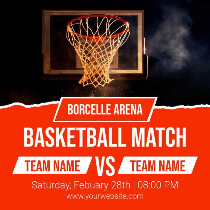 Copy of Red Professional Basketball Match Instagram Post | PosterMyWall