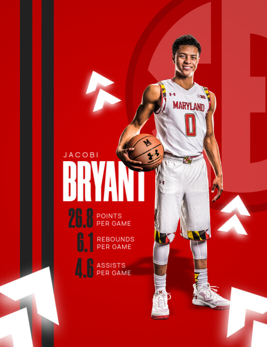 Copy of Red Professional Basketball Player Statistics Flyer (us Letter ...