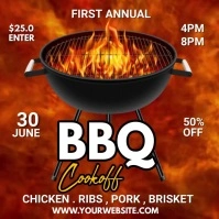 Red Professional Bbq Cookoff Instagram Post template