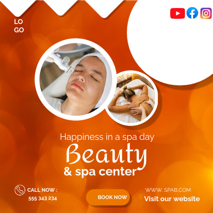 Red Professional Beauty Spa Instagram Post template