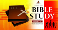 Red Professional Bible Study Event Facebook Shared Image Video template