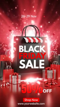 Red Professional  Black Friday Sale  Instagram Story template