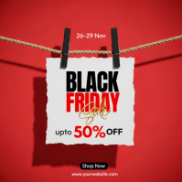 Red Professional Black Friday Sale Instagram Post template