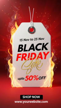 Red Professional Black Friday Sale Instagram Story template