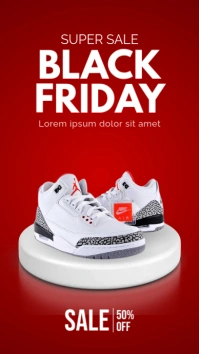 Red Professional Black Friday Super Sale Ads Instagram Story template