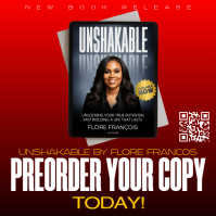 Red Professional Book Preorder Promotion Instagram Post template