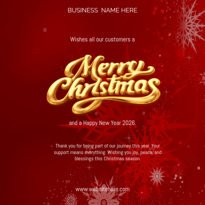 Red Professional Business Christmas Instagram Post Template | PosterMyWall