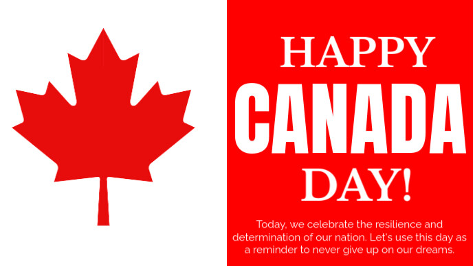 Red Professional Canada Day Digital Display (16:9) template