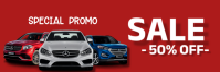 Red Professional Car Sale Promotion Email Header E-poskop template