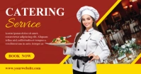 Red Professional Catering Service Facebook Shared Image template