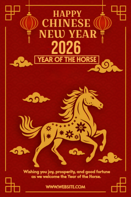 Red Professional Chinese New Year Poster Template PosterMyWall