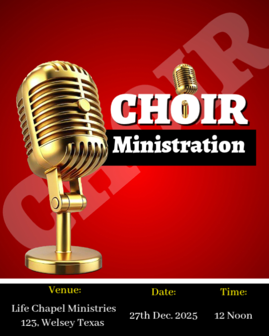 Plantilla de Red Professional Choir Ministration Event Instagram ...