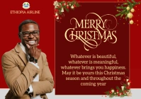 Red Professional Christmas A2 template