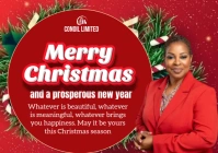 Red Professional Christmas A2 template