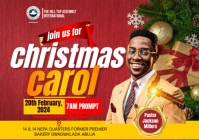 Red Professional Christmas Carol A5 template