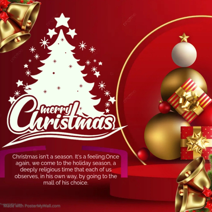 Red Professional Christmas Flyers Instagram Post Template | PosterMyWall