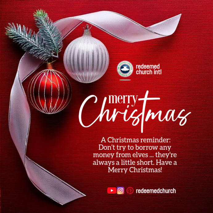 Plantilla de Red Professional Christmas Greeting Card Instagram Post ...