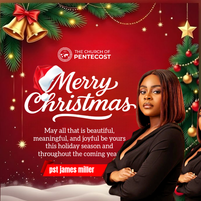 Plantilla de Red Professional Christmas Instagram Post | PosterMyWall