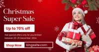 Red Professional Christmas Sales Facebook Ad template