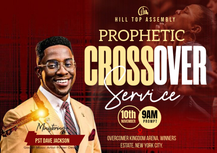 Red Professional Church A3 template