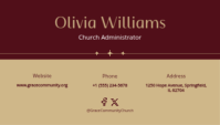 Red Church Business Card 名片 Template - Page 2