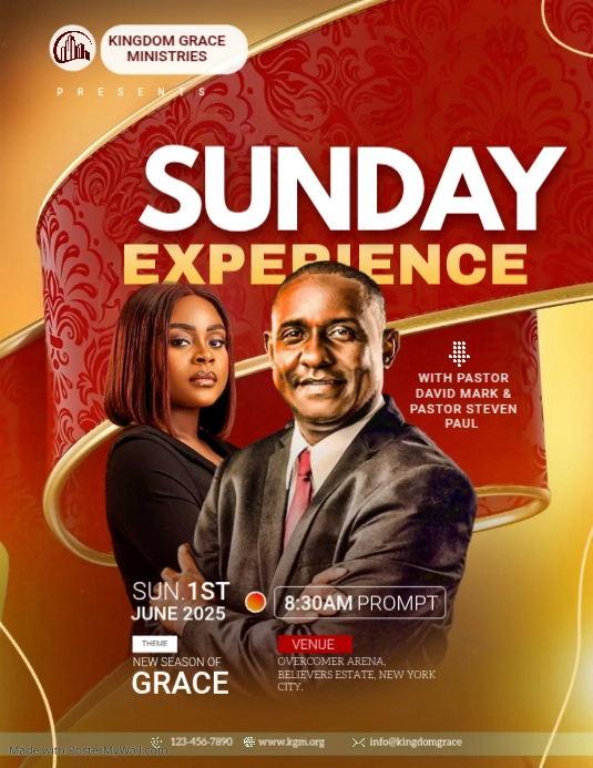 Plantilla de Red professional church event flyer | PosterMyWall
