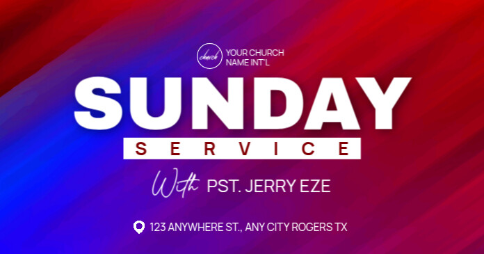 Copy of Red Professional Church Service Facebook Shared Image ...