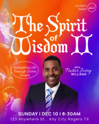 Red Church Sermon Event Instagram Portrait Template