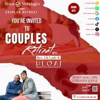 Red Professional Couples Retreat  Instagram Post template