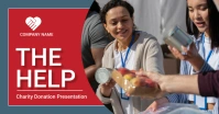 Red Professional Donation Charity Facebook Sh template