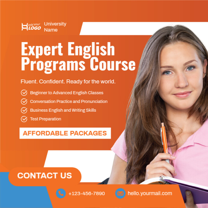 Copy of Red Professional English Programs Course Instagram Post ...