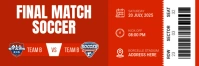 Red Professional Final Match Soccer Tickets Twitter Banner template